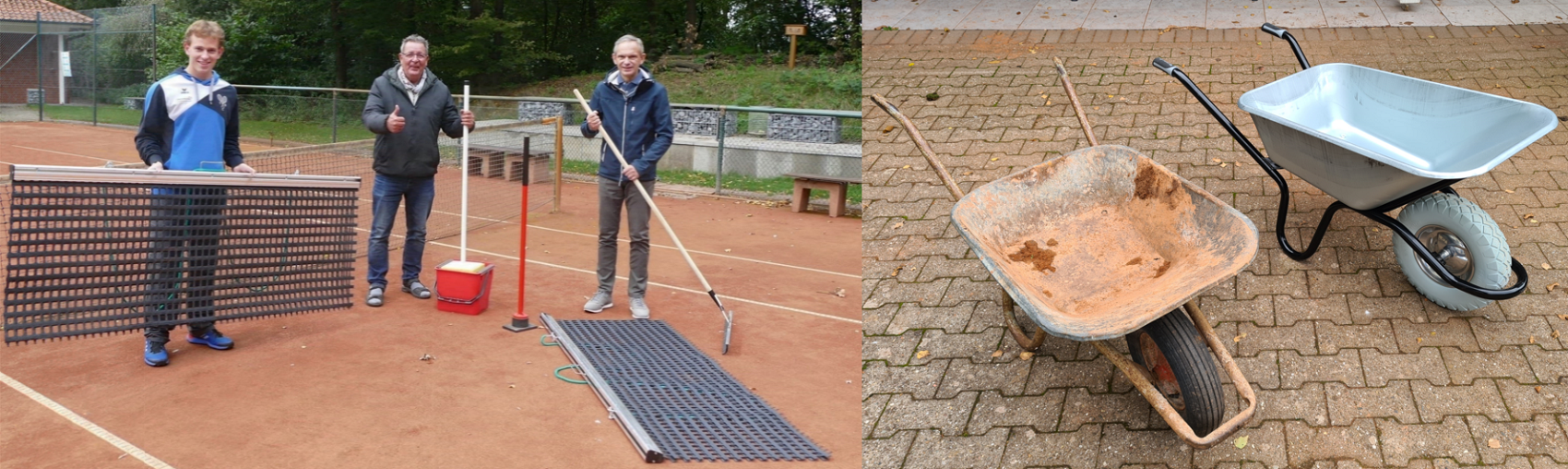 Anschaffung neuer Platzpflegegeräte und Schubkarren mithilfe des Kreissportbund-Förderprogramms „Masterplanmittel“