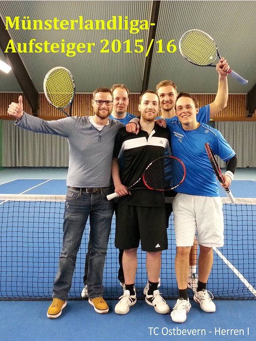 Die Herren I steigen in der Winterrunde 2015/16 in die Münsterlandliga auf